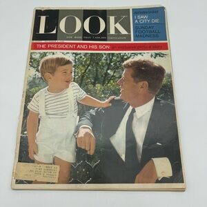 LOOK Magazine 1963 The President and His Son Vintage